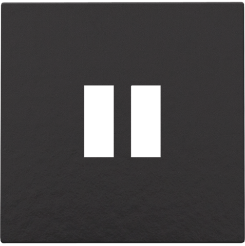 Afwerkingsset voor dubbele USB-A-lader, piano black coated