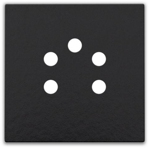 Afwerkingsset voor 5-polige telefooncontactdoos, piano black
