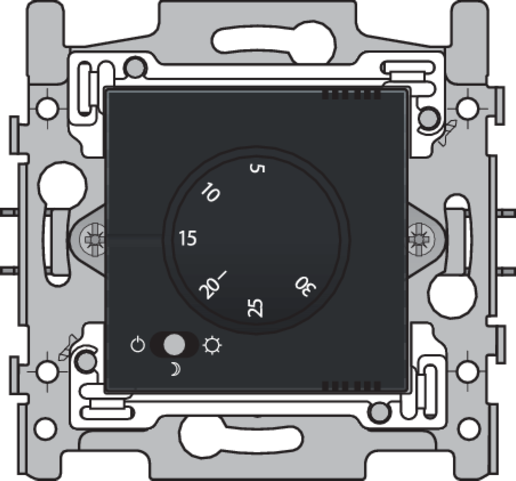 Niko 200-88000: Elektronische thermostaat, piano black coated - Image 2