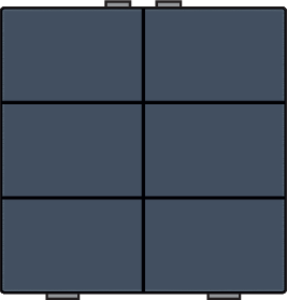 Niko 220-51006: Zesvoudige drukknop voor Niko Home Control, blue grey coated - Image 2