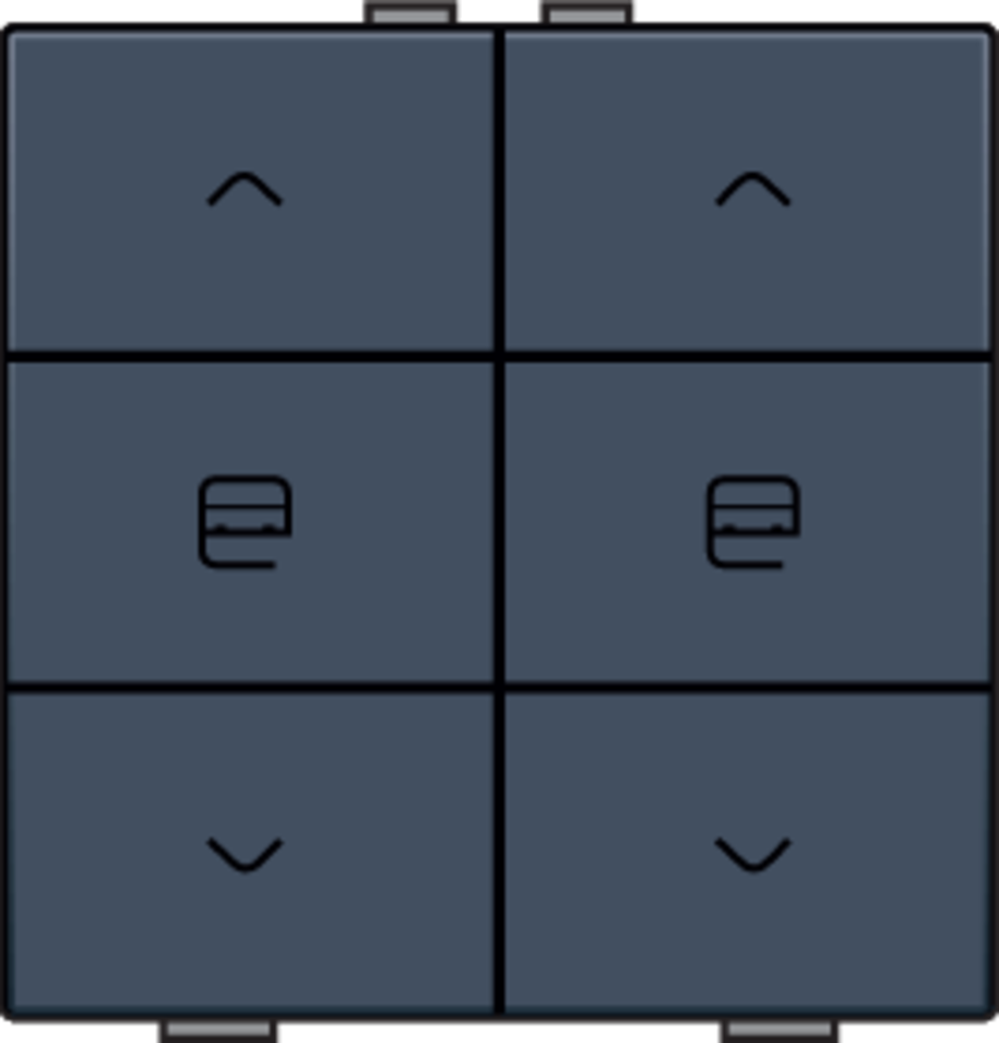 Niko 220-51036: Dubbele motorsturingsbediening voor Niko Home Control, blue grey coated - Image 2