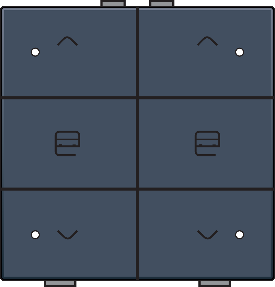 Niko 220-52036: Dubbele motorsturingsbediening met led voor Niko Home Control, blue grey coated - Image 2