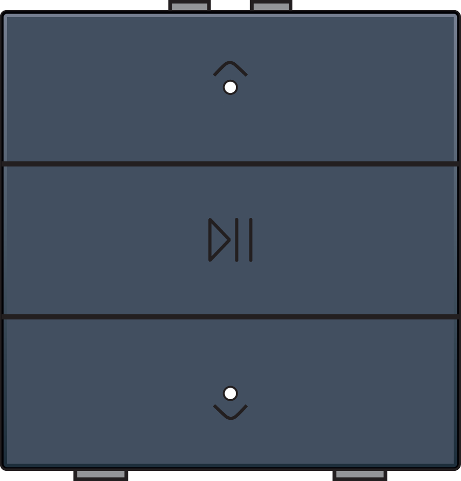 Niko 220-52073: Enkelvoudige audiobediening met leds voor Niko Home Control, blue grey coated - Image 2