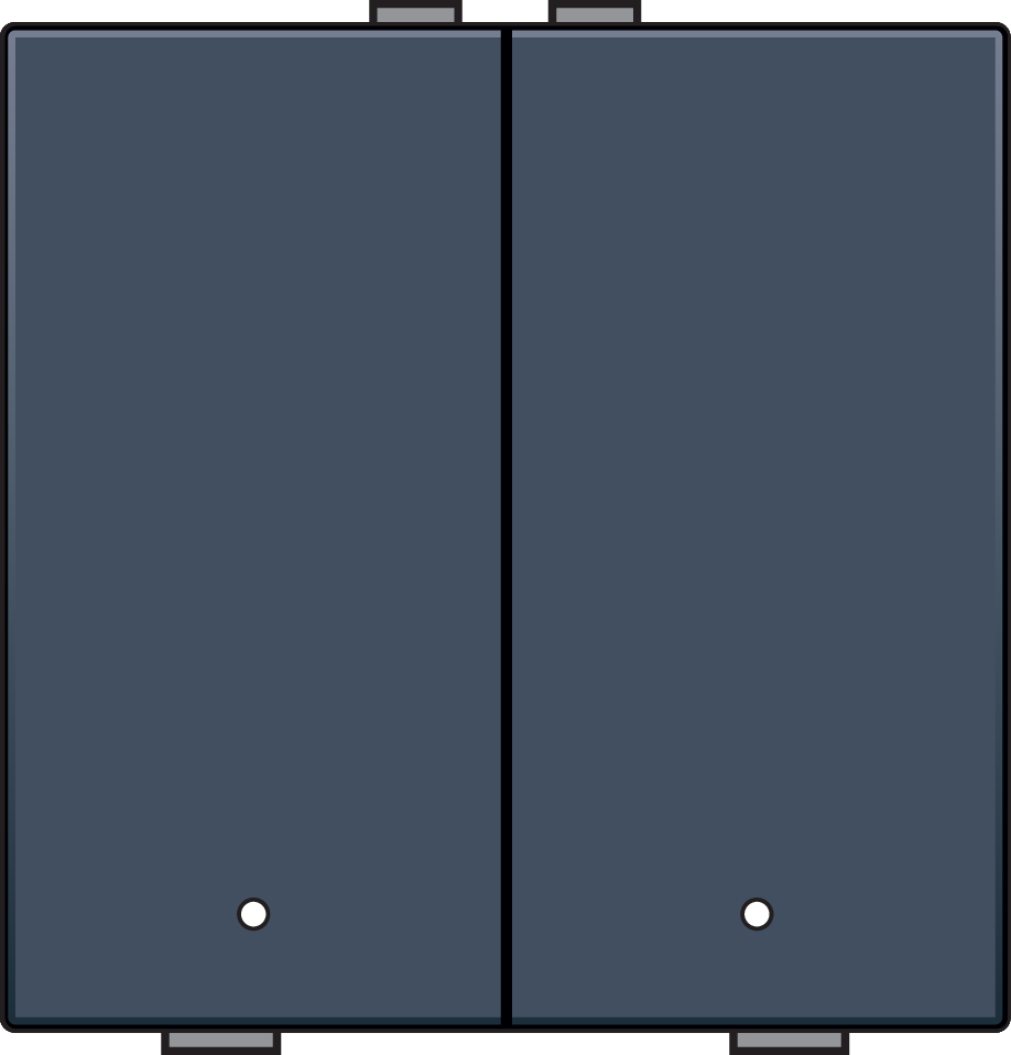 Niko 220-52202: Tweevoudige drukknop met leds en comfortsensoren voor Niko Home Control, blue grey coated - Image 2