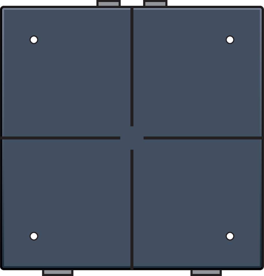 Niko 220-52204: Viervoudige drukknop met leds en comfortsensoren voor Niko Home Control, blue grey coated - Image 2