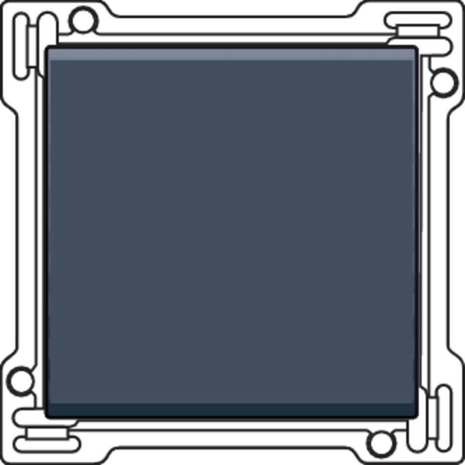 Niko 220-61105: Afwerkingsset voor enkelvoudige schakelaar of drukknop, blue grey coated - Image 2