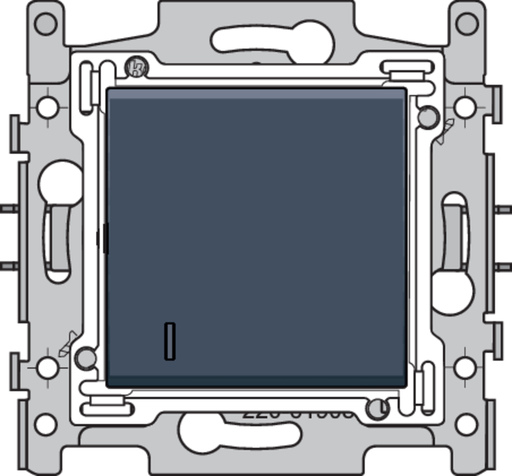 Niko 220-61908: Hotelkaartschakelaar, sokkel, insteekklemmen en afwerkingsset, blue grey coated - Image 2