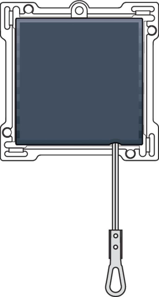 Niko 220-63906: Afwerkingsset voor trekdrukknop, blue grey coated - Image 2