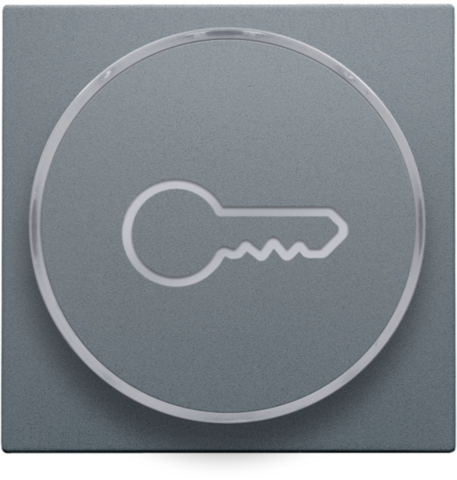 Afwerkingsset met doorschijnende ring met sleutelsymbool voo