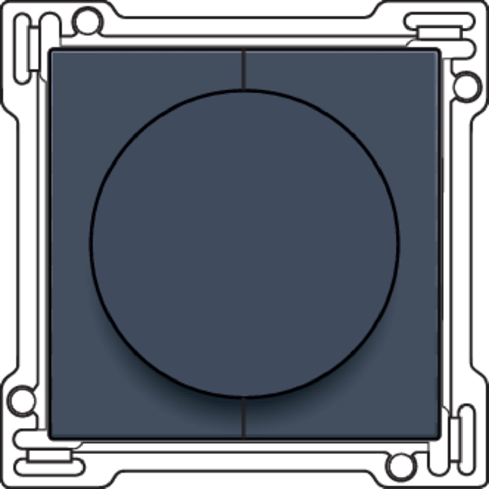 Niko 220-65926: Afwerkingsset op/neer voor draaischakelaar, blue grey coated - Image 2