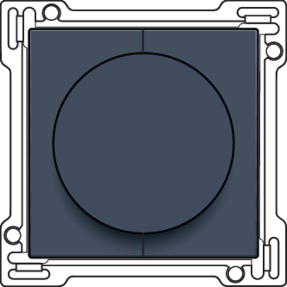 Niko 220-65938: Afwerkingsset 1-0-2 voor draaischakelaar voor motoren, blue grey coated - Image 2