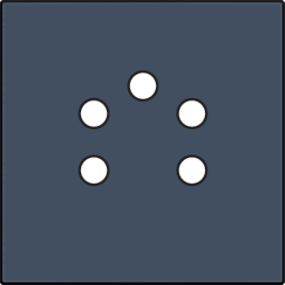 Niko 220-69001: Afwerkingsset voor 5-polige telefooncontactdoos, blue grey coated - Image 2