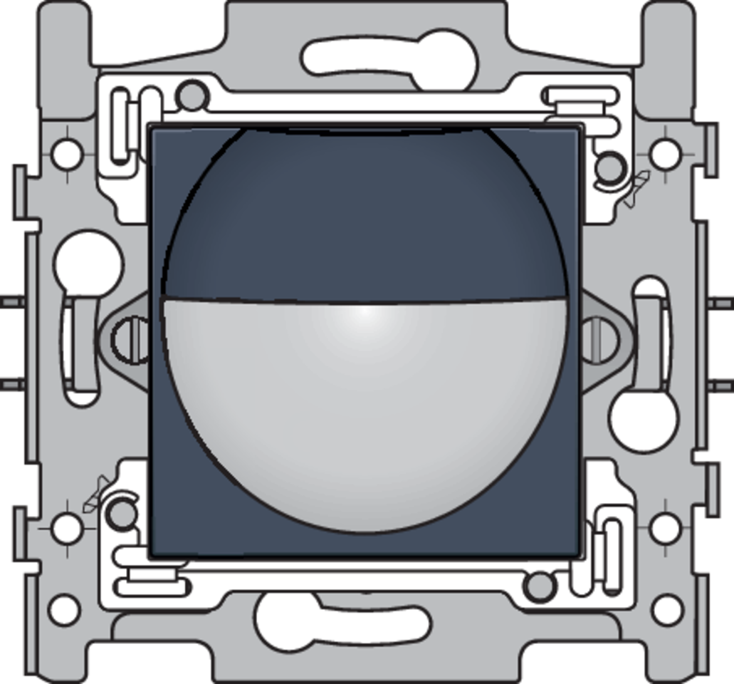 Niko 220-78010: Bewegingsmelder, 230 V, 8 m, 180°, wanddetector, voor inbouwdoos, blue grey coated - Image 2