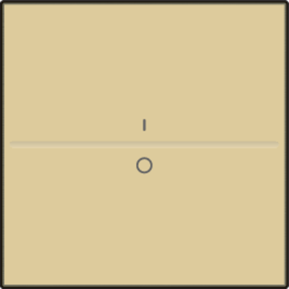 Niko 221-00002: Enkelvoudige toets met opdruk 'I' en '0' voor draadloze schakelaar of drukknop met twee bedieningsknoppen, gold coated - Image 2