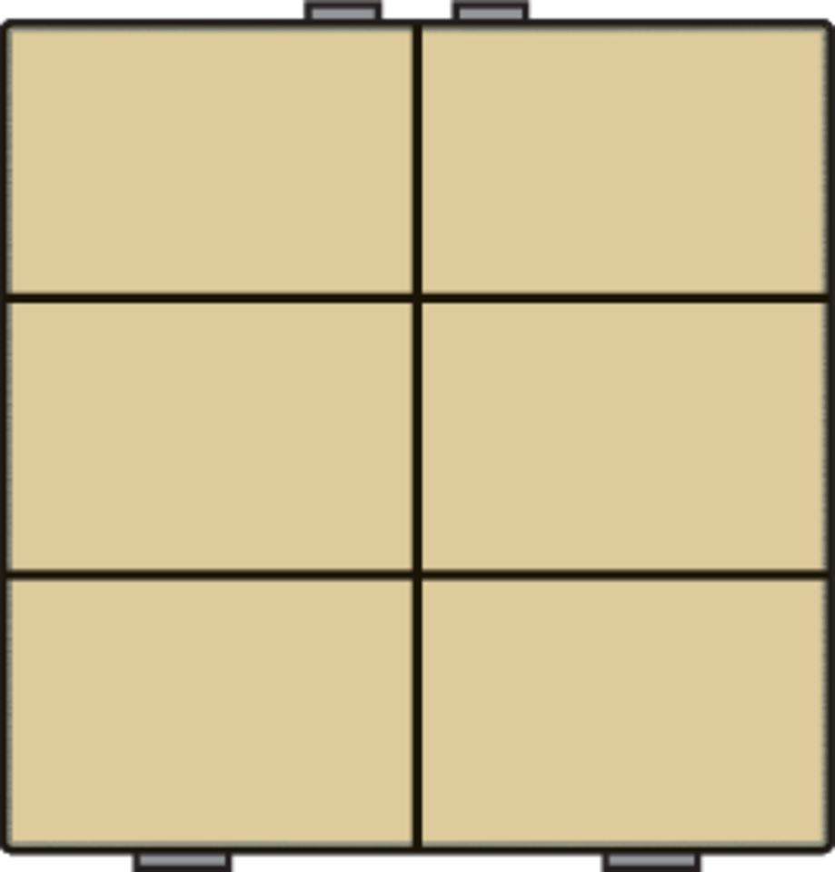 Niko 221-51006: Zesvoudige drukknop voor Niko Home Control, gold coated - Image 2