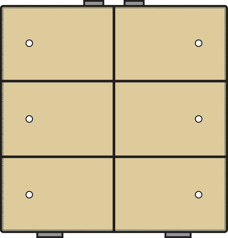 Niko 221-52206: Zesvoudige drukknop met leds en comfortsensoren voor Niko Home Control, gold coated - Image 2