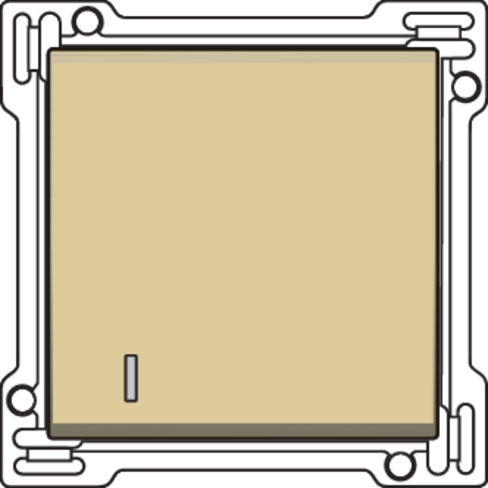 Niko 221-60005: Afwerkingsset met lens voor enkelvoudige schakelaar of drukknop, gold coated - Image 2