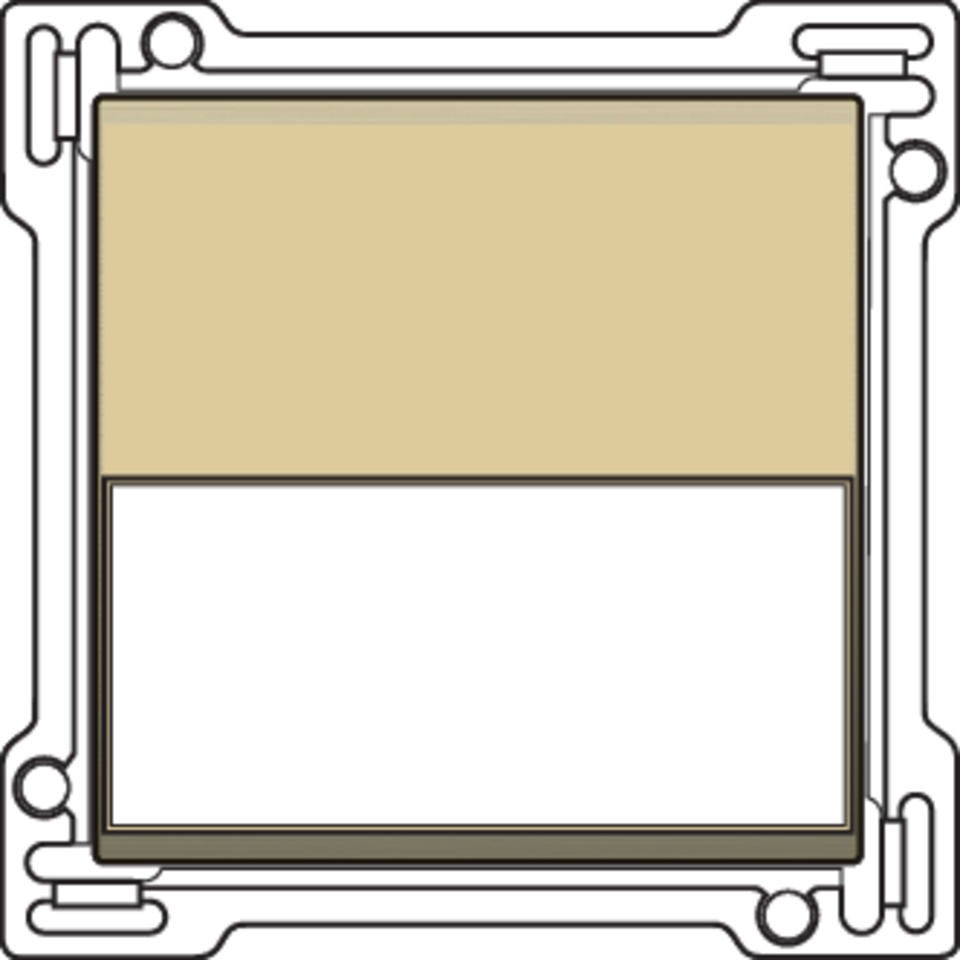 Niko 221-60905: Afwerkingsset met tekstveld voor enkelvoudige schakelaar of drukknop, gold coated - Image 2