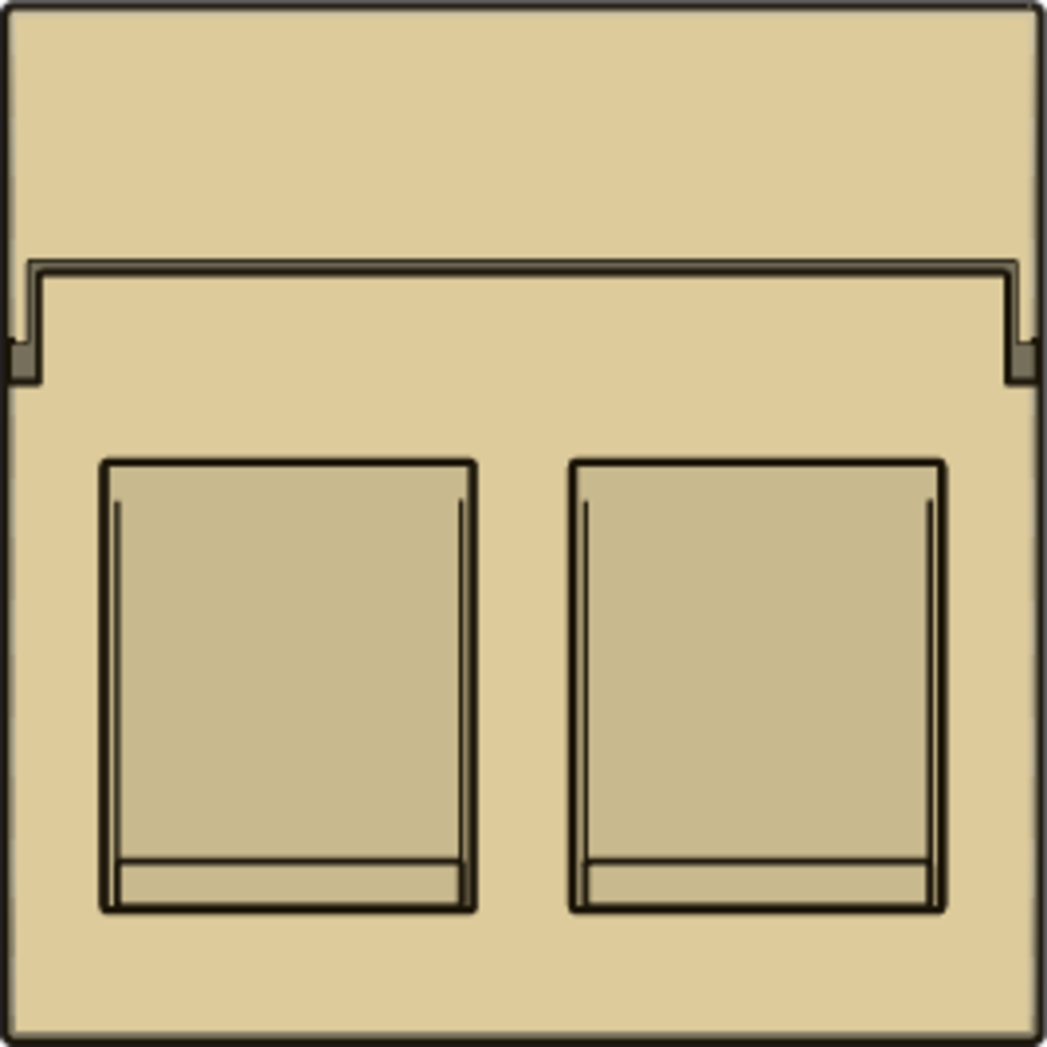 Niko 221-65200: Centraalplaat data 2x RJ, gold coated - Image 2