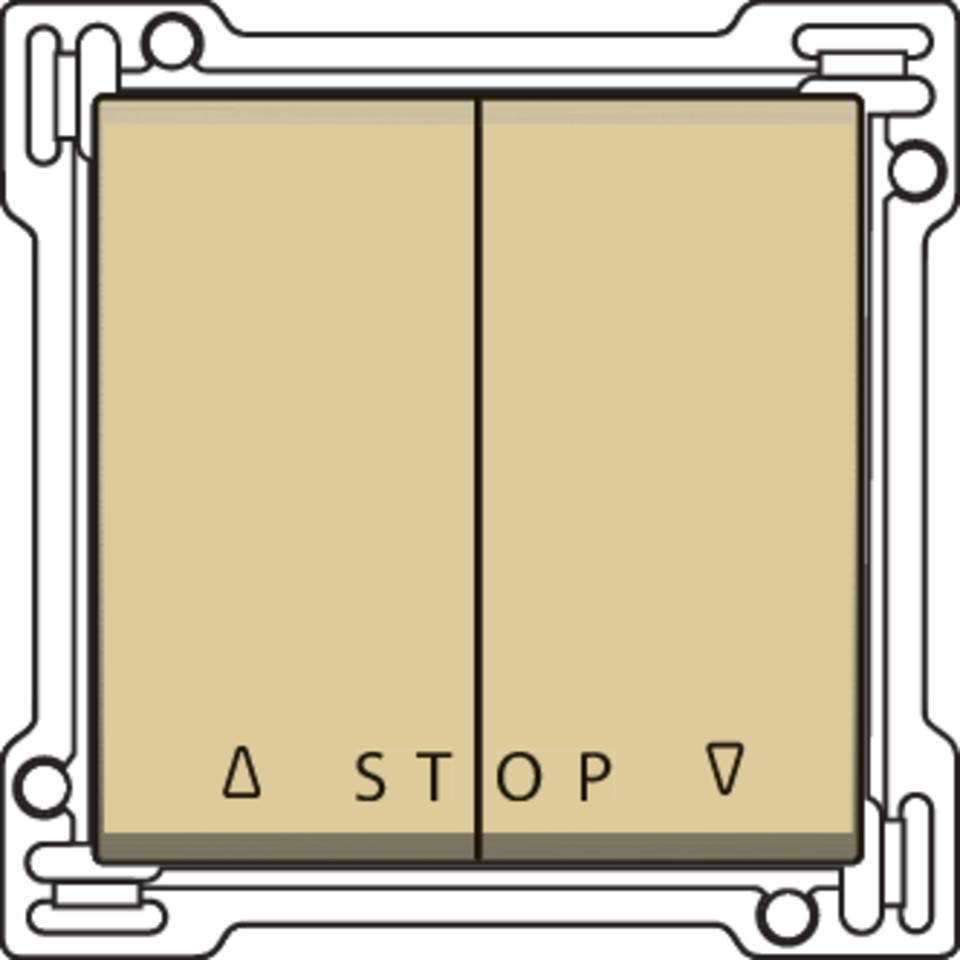 Niko 221-65918: Afwerkingsset voor tweevoudige rolluikdrukknop voor elektronische sturingen, gold coated - Image 2