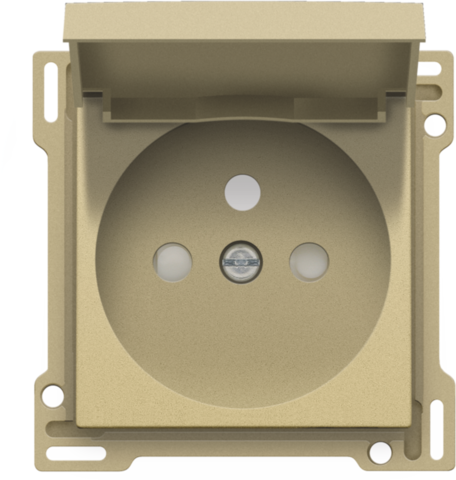 Afwerkingsset voor stopcontact met klapdeksel, penaarde en b