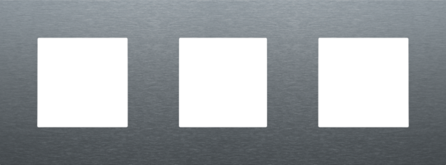 Drievoudige afdekplaat, 71 mm centerafstand, Niko Pure alu b