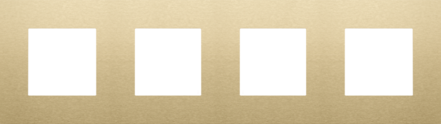 Viervoudige afdekplaat, 71 mm centerafstand, Niko Pure alu g