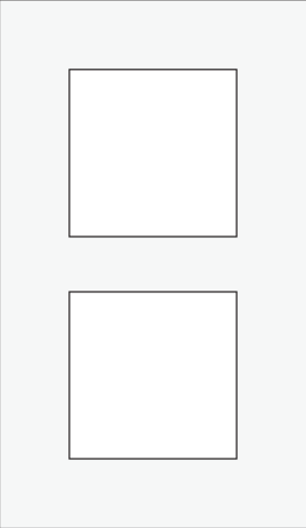 Tweevoudige afdekplaat, 60 mm centerafstand, verticaal, Niko