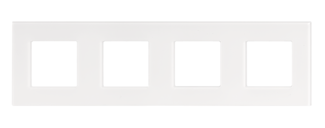 Viervoudige afdekplaat, 71 mm centerafstand, Niko Pure liqui