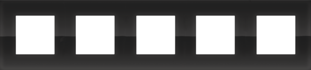 Vijfvoudige afdekplaat, 71 mm centerafstand, Niko Pure liqui