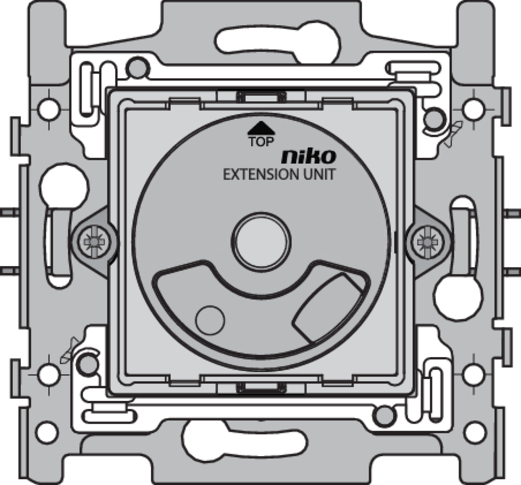 Niko 310-02000: Sokkel voor draaiknopextensie van universele draaiknopdimmer met CAB-ontstoring, 3-draads - Image 2