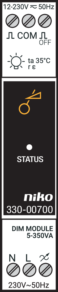 Niko 330-00700: Universele modulaire dimmer met CAB-ontstoring 5 – 350 W - Image 2