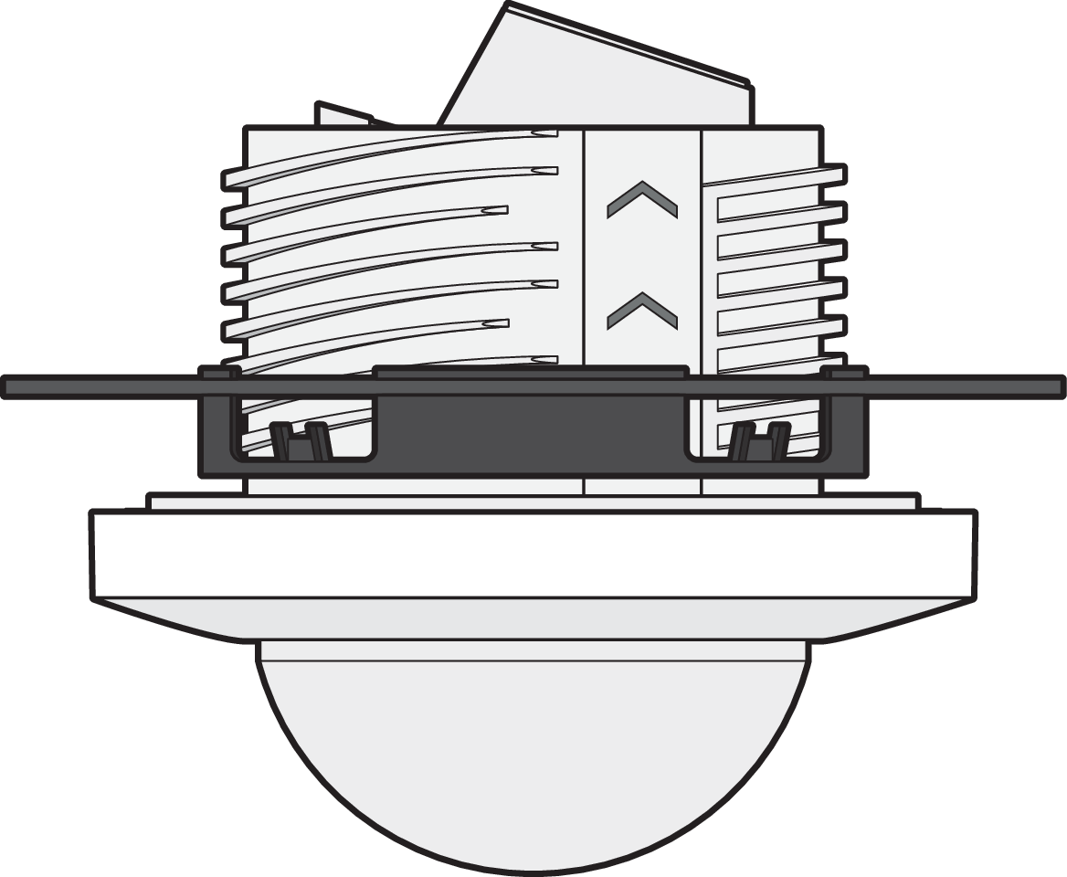 Niko 353-701021: Aanwezigheidsmelder P41LR, 230 V, secundair, 32-37 m, voor inbouw (SnapFit), wit - Image 2