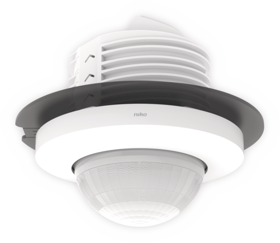 Niko 353-751021: Aanwezigheidsmelder P46LR, DALI-2, secundair - BMS, 32-37 m, voor inbouw (SnapFit), wit