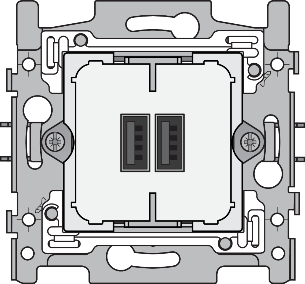 Niko 420-00510: Dubbele smart USB-A-lader, 3,5 A, klauwbevestiging - Image 2