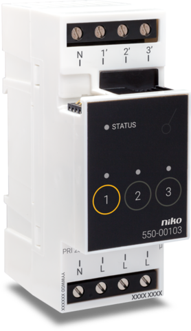 Schakelmodule voor Niko Home Control voor 3 verschillende kr