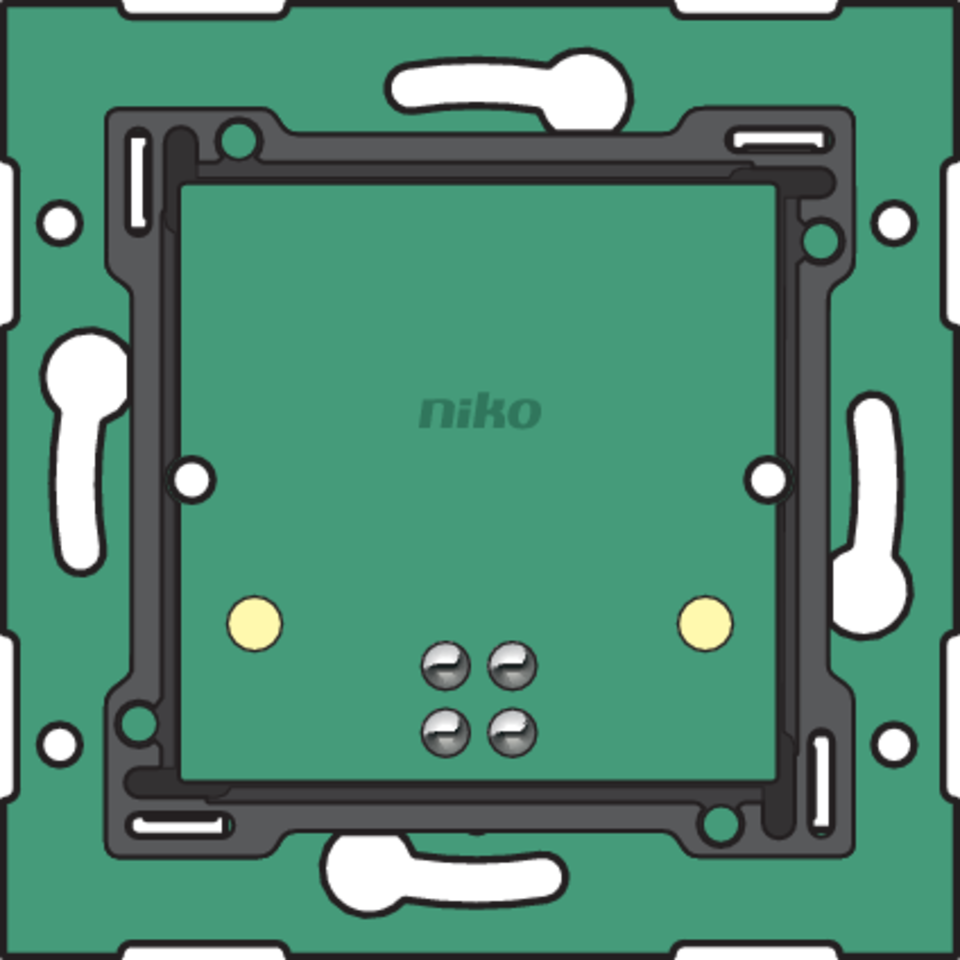 Niko 550-14110: Enkelvoudige muurprint met connector voor Niko Home Control - Image 2
