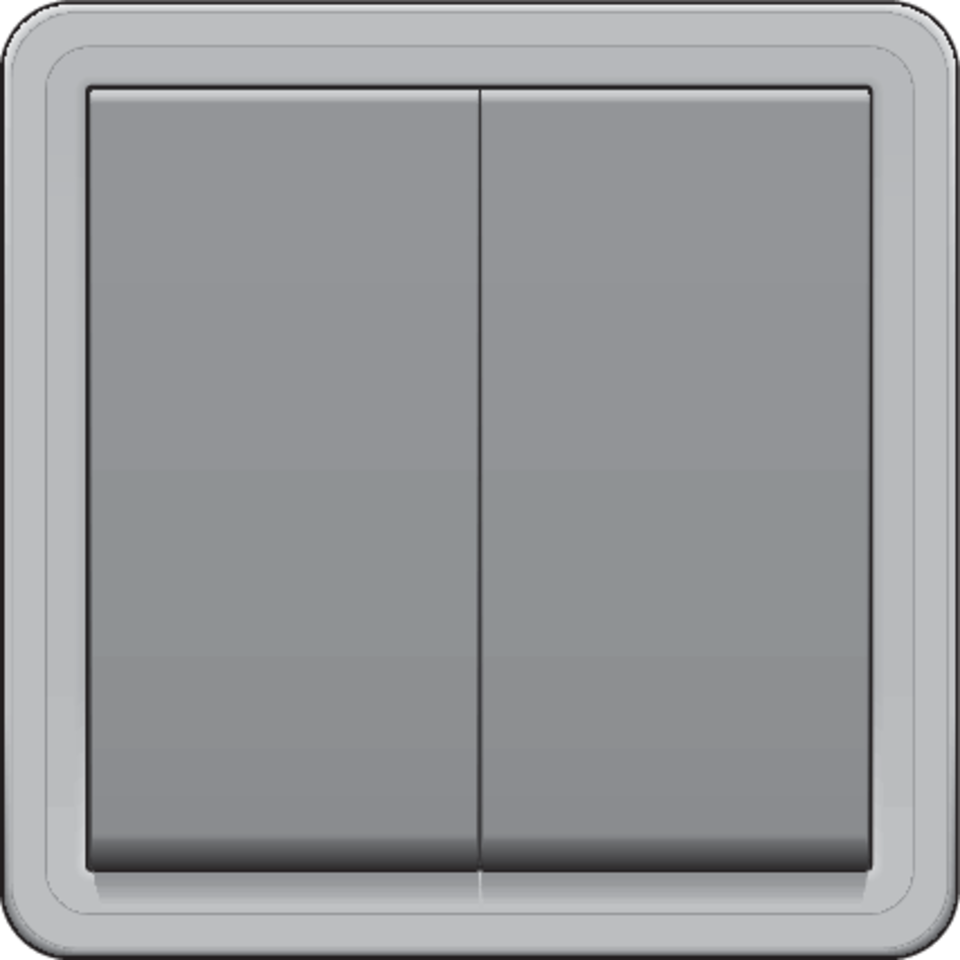 Niko 700-31505: Spuitwaterdichte serieschakelaar 10 AX/250 Vac met insteekklemmen, grijs - Image 2