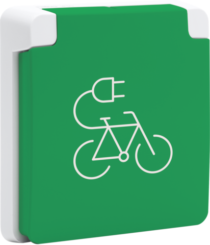 Spuitwaterdicht fietsoplaadpunt 16 A/250 Vac met penaarde, b