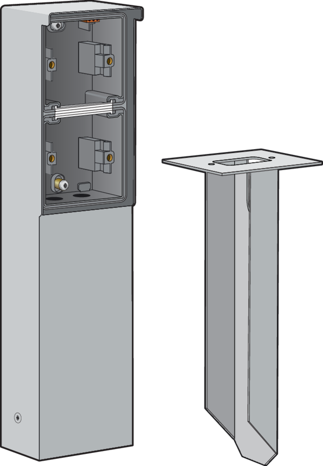 Niko 700-36820: Spuitwaterdichte tuinpaal met grondpin voor twee Niko Hydro functies, grijs - Image 2