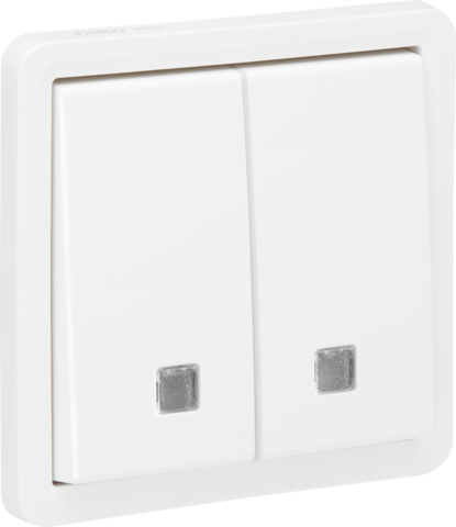 Spuitwaterdichte, verlichtbare dubbele drukknop 10 A/250 Vac