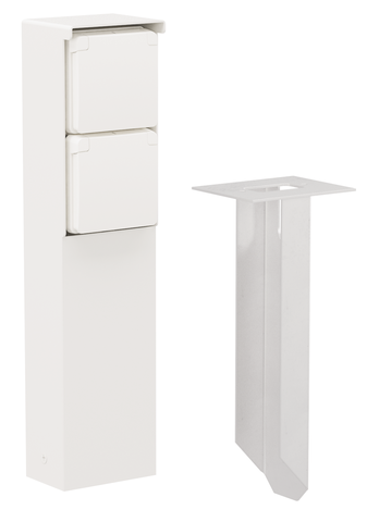 Spuitwaterdichte tuinpaal met tweevoudig stopcontact, penaar