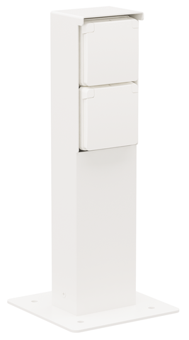 Spuitwaterdichte tuinpaal met tweevoudig stopcontact, penaar