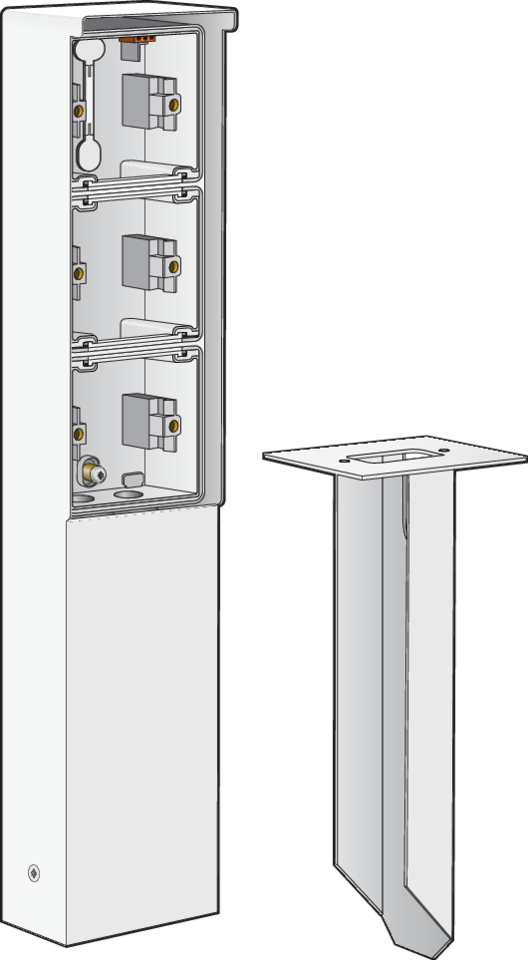Niko 701-36830: Spuitwaterdichte tuinpaal met grondpin voor drie Niko Hydro functies, wit - Image 2