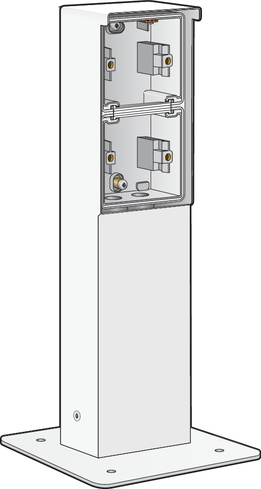 Niko 701-36920: Spuitwaterdichte tuinpaal met grondplaat voor twee Niko Hydro functies, wit - Image 2