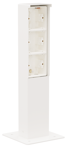 Spuitwaterdichte tuinpaal met grondplaat voor drie Niko Hydr