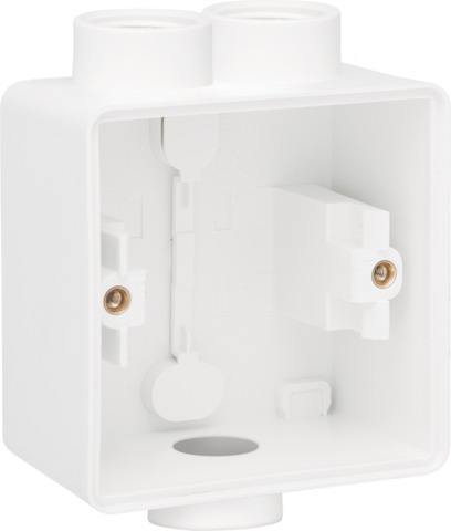 Spuitwaterdichte enkelvoudige opbouwdoos met één tweevoudige