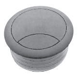 Kabelset 2-deling Ø60mm zwart