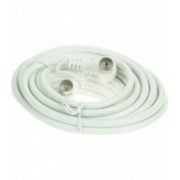 Coaxial kabel - 9,5mm Mannelijk Plug/ 9,5mm Vrouwelijk Socket - Wit - 1,5m: 37227